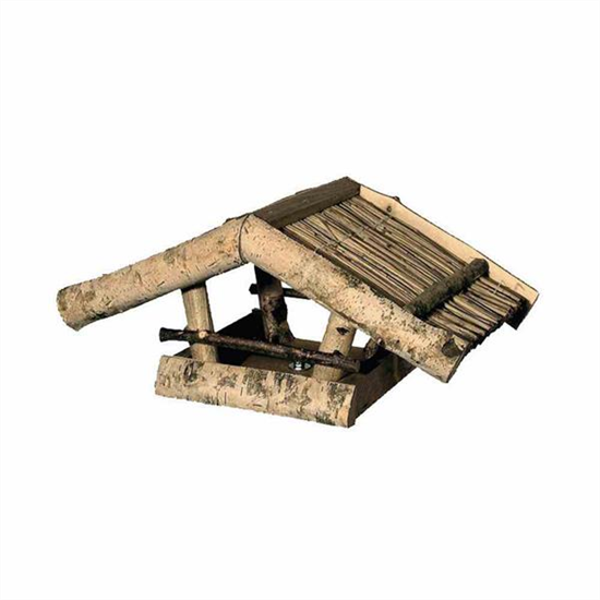Vogel-Futterhaus offen 39x24x19cm Birke