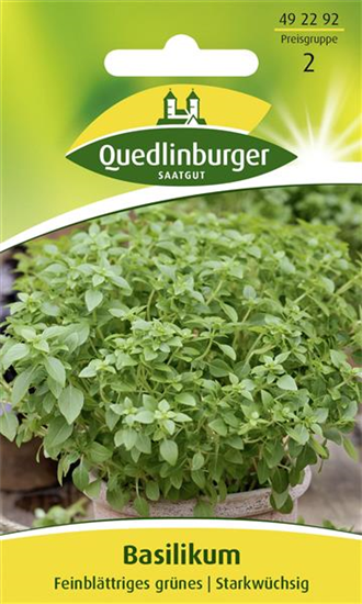 Garten-Basilikum-Samen 'Feinblättriges Grünes'