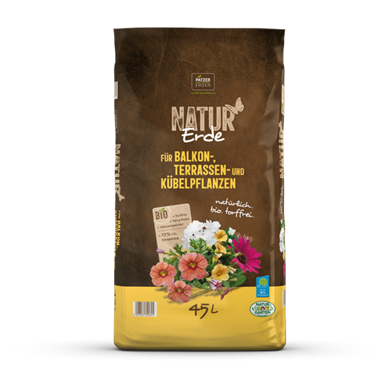 NATUR Erde für Balkon-, Terrassen- und Kübelpflanzen NATUR Erde für Balkon-, Terrassen- und Kübelpflanzen