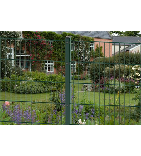 Doppelstabmattenzaun 103 x 251 cm, moosgrün, 8/6/8, Premium