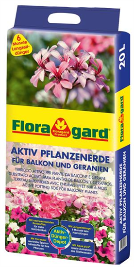Floragard Aktiv Pflanzenerde für Balkon und Geranien Floragard Aktiv Pflanzenerde für Balkon und Geranien