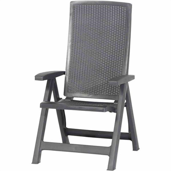 Montreal Klappstuhl graphit Geflechtoptik