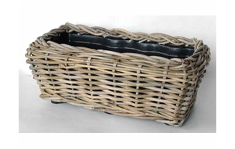Drypot Rattan Grau 43X23H19cm