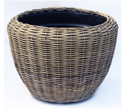 Drypot Rattan Grau D80H62cm