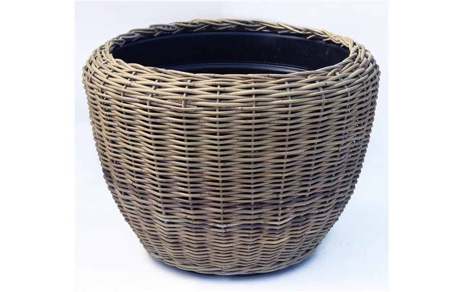 Drypot Rattan Grau D80H62cm