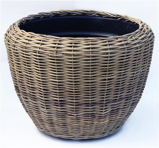 Drypot Rattan Grau D65H50cm - Outdoor Drypot Rattan Grau D65H50cm - Outdoor