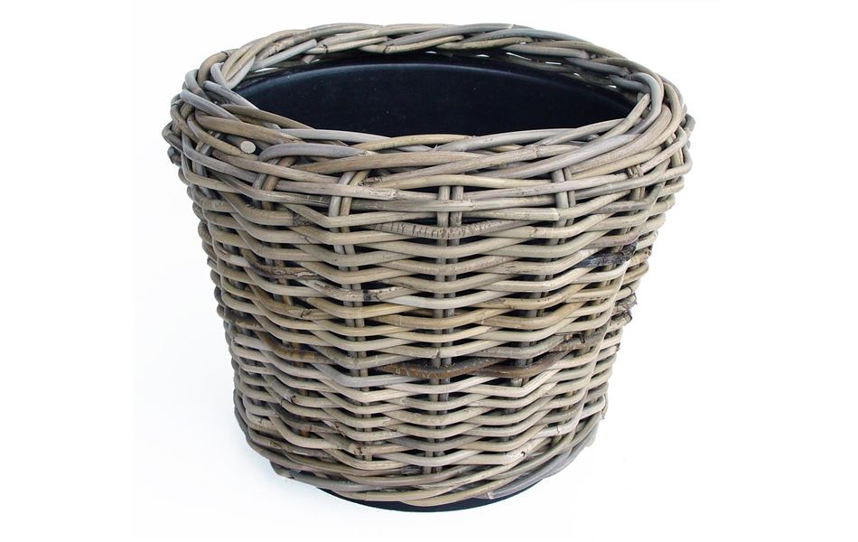 Drypot Rattan Grau D55H42cm - Outdoor