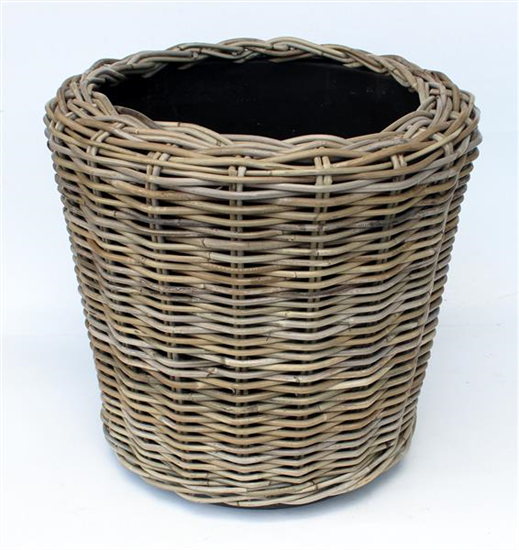 Drypot Rattan Grau D45H47cm Drypot Rattan Grau D45H47cm