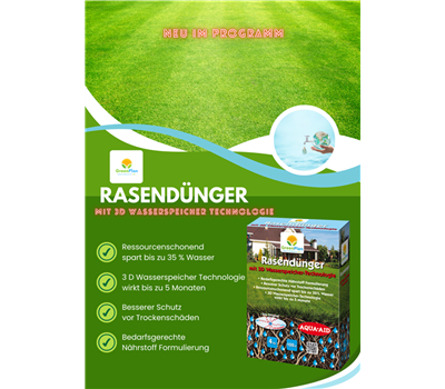 Rasendünger + 3 D Wasserspeicher 8 kg