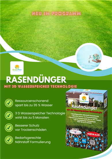 Rasendünger + 3 D Wasserspeicher 8 kg